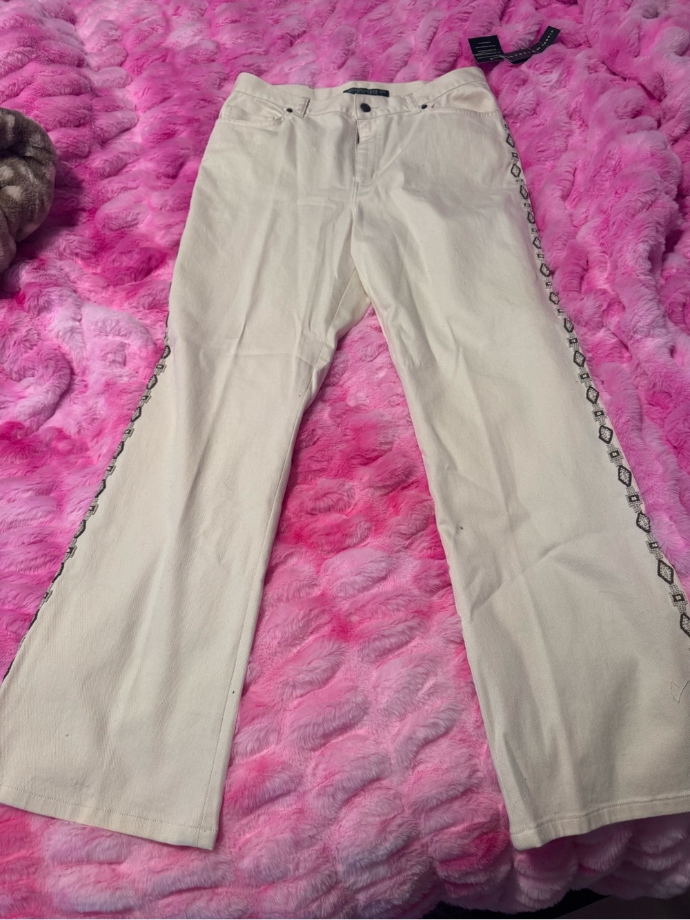 Lauren Ralph Lauren Women's Cream High-Rise Jeans